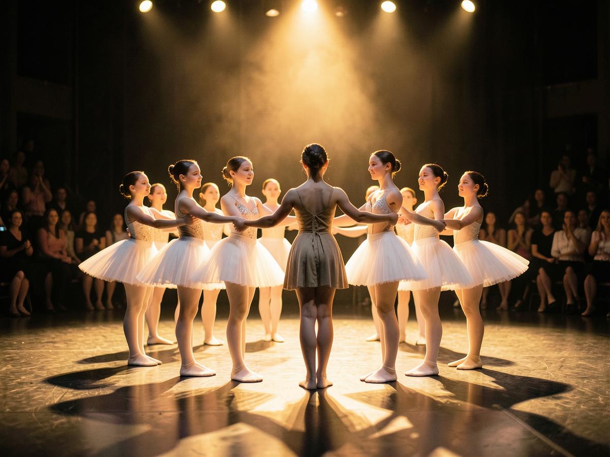 Bailarinas em aula de dança